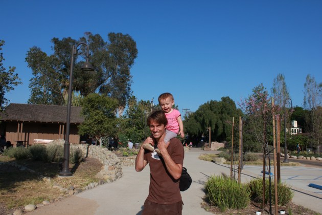At the park near the San Juan Train Station.