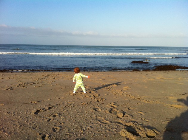 Early morning at the beach in your PJs