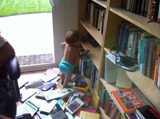 Doing what you do best! Making a big mess!