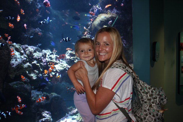 We went on a family date night to the Long Beach Aquarium and then out to dinner at PF Changs. This PF Changs was where Mama and Dada went on one of their first dates