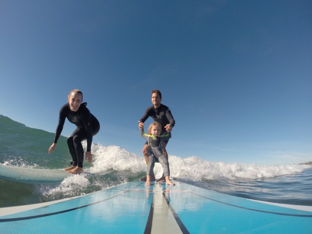 This became a picture on our Christmas card. It took Mommy and Daddy a lot of practice to get this one!